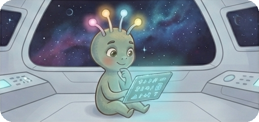 Yubuu reist durch das Universum